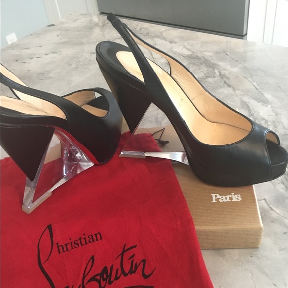 Christian Louboutin Shoes - 🆕Christian Louboutin Peeptoe Wedge Rosemin Plexi